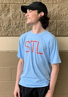 Rally St Louis Light Blue STL Short Sleeve Fashion T Shirt