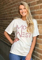 RALLY Oatmeal Mid West Short Sleeve Fashion T Shirt