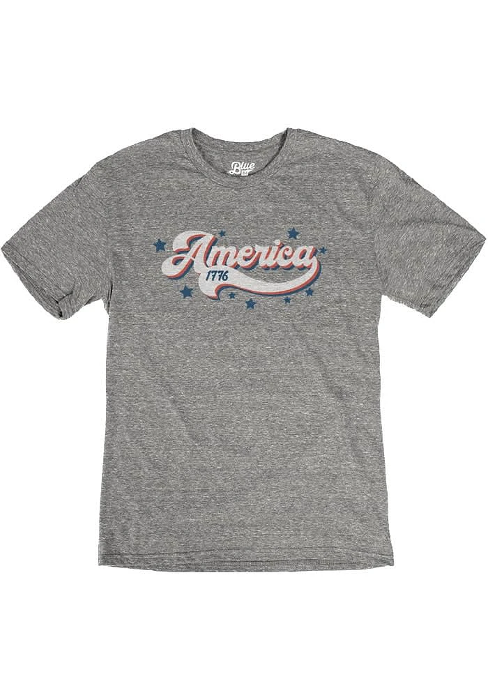Rally Americana Grey America 1776 Short Sleeve Fashion T Shirt