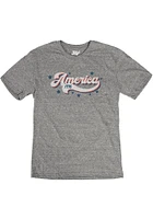 Rally Americana Grey America 1776 Short Sleeve Fashion T Shirt