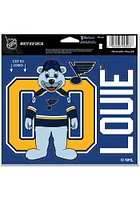Louie  St Louis Blues Team Mascot 5x6 inch Multi Use Auto Decal - Blue