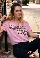 Kansas City Womens Cheetah Short Sleeve T-Shirt