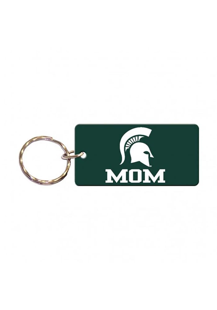 Michigan State Spartans Mom Keychain - Green