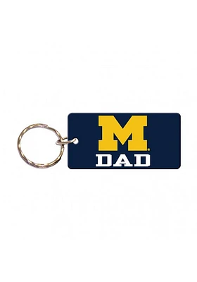 Michigan Wolverines Dad Keychain - Blue