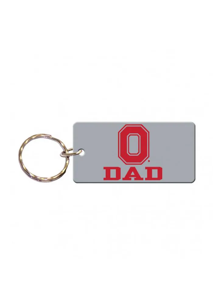 Ohio State Buckeyes Dad Keychain - Red