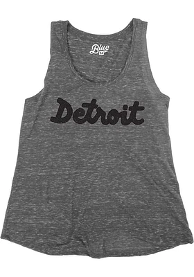 Detroit Womens Charcoal Wordmark Tank Top