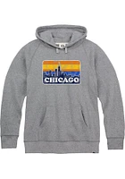 Rally Chicago Mens Skyline Long Sleeve Hoodie