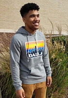 Rally Dallas Ft Worth Mens Grey Skyline Long Sleeve Hoodie
