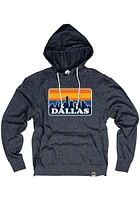 Rally Dallas Ft Worth Mens Navy Blue Skyline Long Sleeve Hoodie