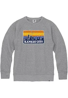 Rally Kansas City Mens Grey Skyline Long Sleeve Crew Sweatshirt