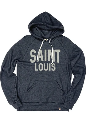 Rally St Louis Mens Navy Blue Wordmark Long Sleeve Hoodie