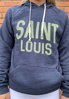 Rally St Louis Mens Navy Blue Wordmark Long Sleeve Hoodie