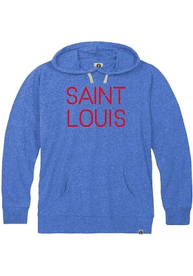 Rally St Louis Mens Blue Disconnected Long Sleeve Hoodie