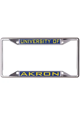 Akron Zips Metallic License Plate Frame - Blue