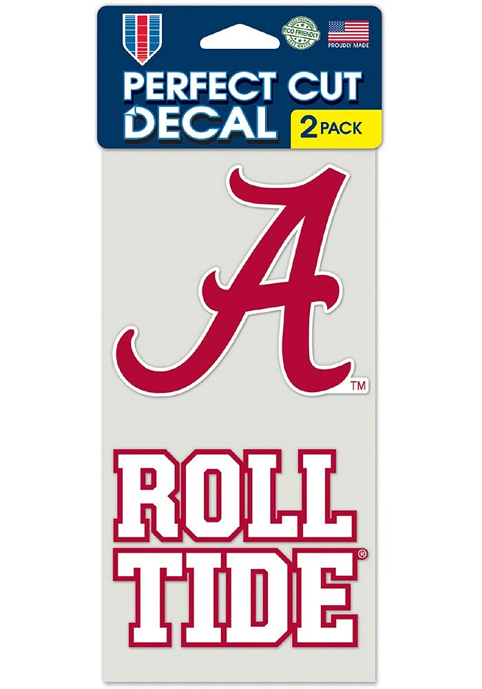 Alabama Crimson Tide 2pk Slogan Auto Decal - Crimson