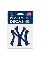 New York Yankees 4x4 inch Perfect Cut Auto Decal - Navy Blue