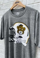 Missouri Tigers Grey Truman Football Helmet Triblend Short Sleeve Fashion T Shirt