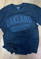 Oakland University Golden Grizzlies Black Arch Team Name Short Sleeve Fashion T Shirt
