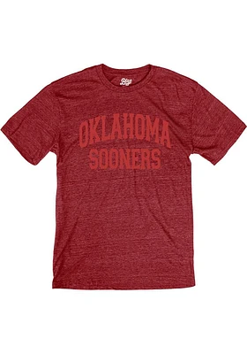 Oklahoma Sooners Cardinal Arch Team Name Short Sleeve Fashion T Shirt