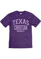 TCU Horned Frogs Purple Arch Team Name Short Sleeve Fashion T Shirt