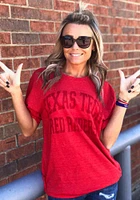 Texas Tech Red Raiders Arch Team Name Short Sleeve Fashion T Shirt