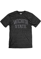Wichita State Shockers Black Arch Team Name Short Sleeve Fashion T Shirt