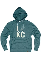 Rally Kansas City Mens Teal Shuttlecock Long Sleeve Hoodie