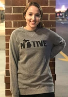Rally Michigan Mens Grey Native Long Sleeve Crew Sweatshirt