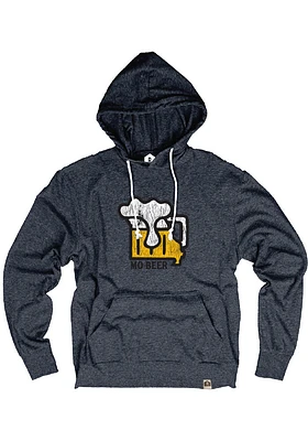 Rally Missouri Mens Navy Blue MO Beer Long Sleeve Hoodie