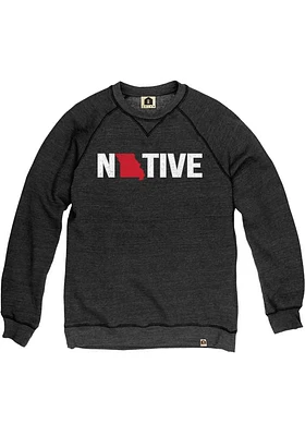 Rally Missouri Mens Black Native Long Sleeve Crew Sweatshirt