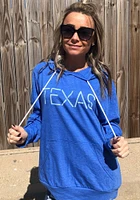 Rally Texas Mens Blue Disconnected Long Sleeve Hoodie