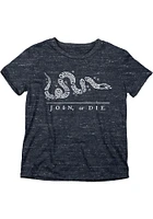 Philadelphia Youth Navy Blue Join or Die Short Sleeve Fashion T-Shirt