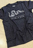 Philadelphia Youth Navy Blue Join or Die Short Sleeve Fashion T-Shirt