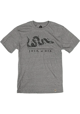 Rally Philadelphia Grey Join or Die Short Sleeve Fashion T Shirt