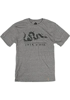Rally Philadelphia Grey Join or Die Short Sleeve Fashion T Shirt