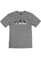 Rally Philadelphia Grey Skyline Icons Short Sleeve Fashion T Shirt