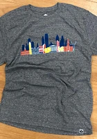Rally Philadelphia Grey Skyline Icons Short Sleeve Fashion T Shirt