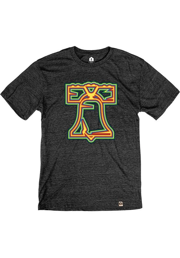 Rally Philadelphia Black Neon Bell Short Sleeve Fashion T Shirt