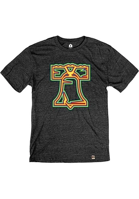 Rally Philadelphia Black Neon Bell Short Sleeve Fashion T Shirt