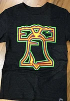 Rally Philadelphia Black Neon Bell Short Sleeve Fashion T Shirt