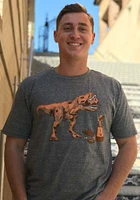 Rally Kansas City Grey T-rex BBQ Short Sleeve Fashion T Shirt