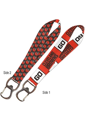 Cleveland Browns Bottle Opener Keystrap Lanyard - Brown