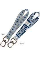 Dallas Cowboys Bottle Opener Keystrap Lanyard - Navy Blue