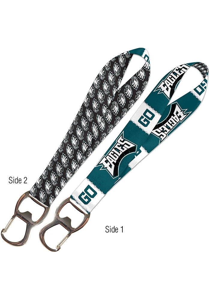 Philadelphia Eagles Bottle Opener Keystrap Lanyard - Midnight Green