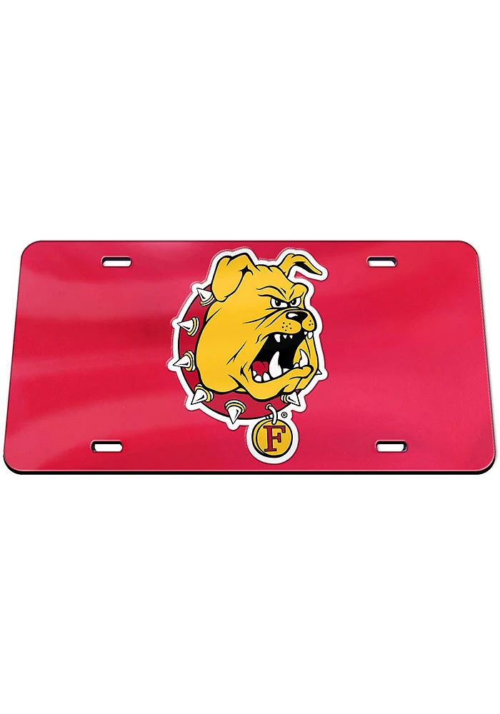 Ferris State Bulldogs Red Mascot Car Accessory License Plate