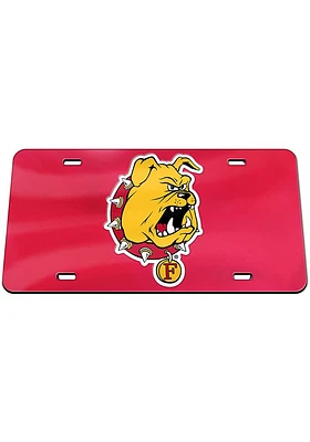 Ferris State Bulldogs Red Mascot Car Accessory License Plate