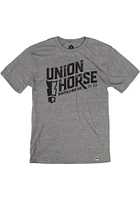 Rally Kansas City Grey Union Horse Short Sleeve Fashion T Shirt