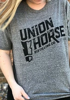 Rally Kansas City Grey Union Horse Short Sleeve Fashion T Shirt