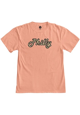 Rally Philadelphia Womens Pink Cheeta Short Sleeve T-Shirt