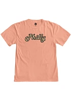 Rally Philadelphia Womens Pink Cheeta Short Sleeve T-Shirt